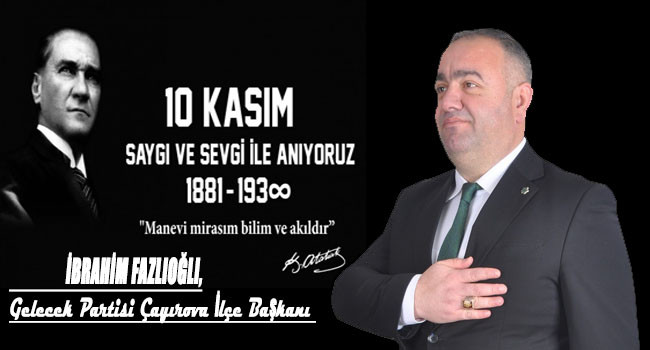 Başkan Fazlıoğlu'ndan 10 Kasım mesajı