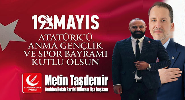 Başkan Metin Taşdemir'den 19 MAYIS MESAJI