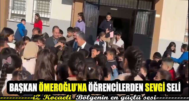 BAŞKAN ÖMEROĞLU'NA ÖĞRENCİLERDEN SEVGİ SELİ